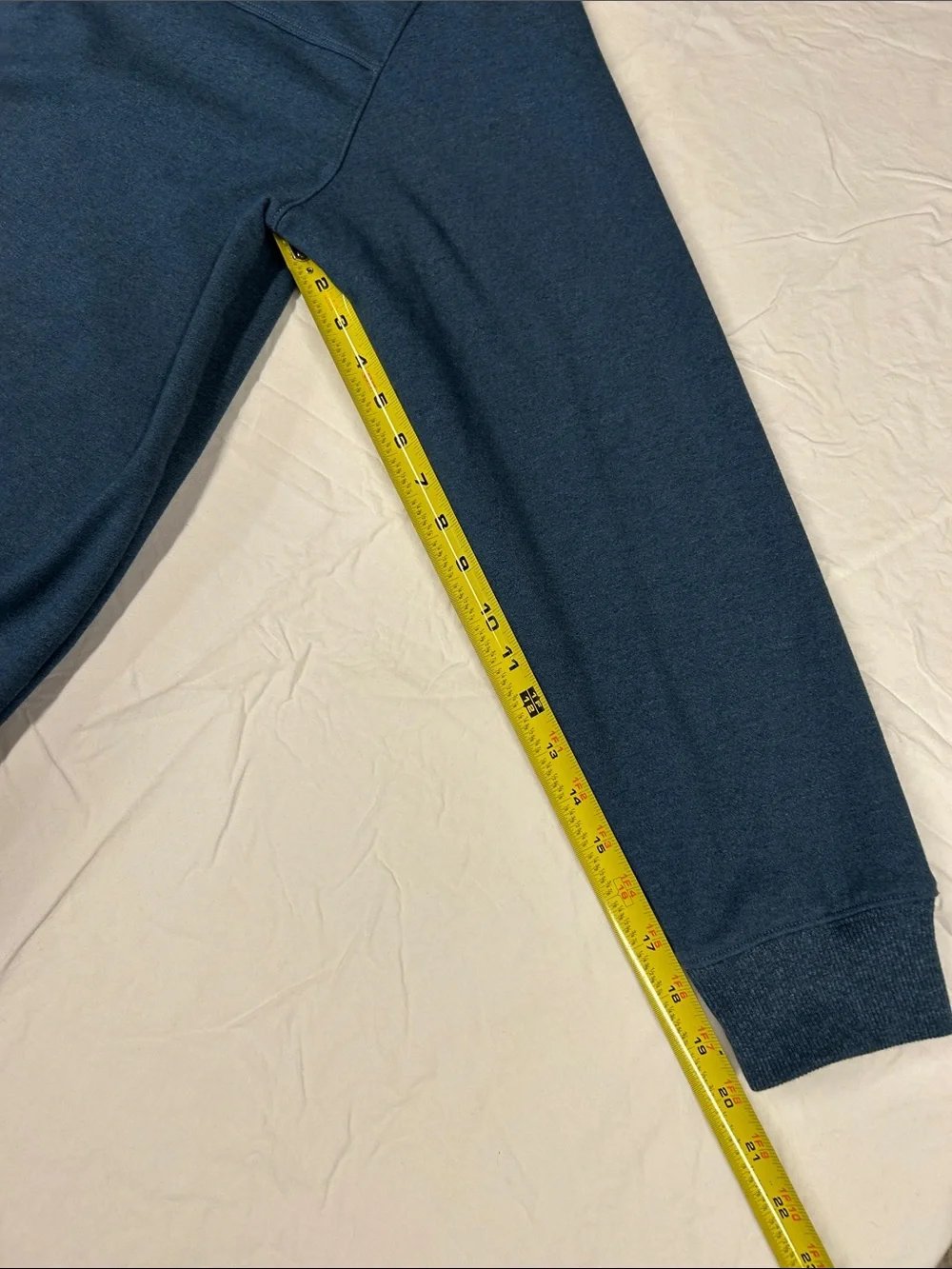 Van Heusen FLEX Quarter Zip Sweater Fleece Pullover Mens Large Blue Heathered